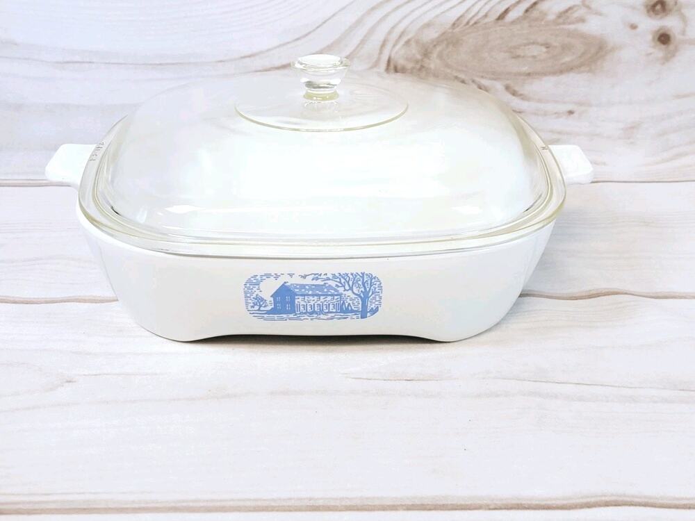 Vintage Corning Browning Skillet Amana Radarange With Pyrex Lid Made In USA